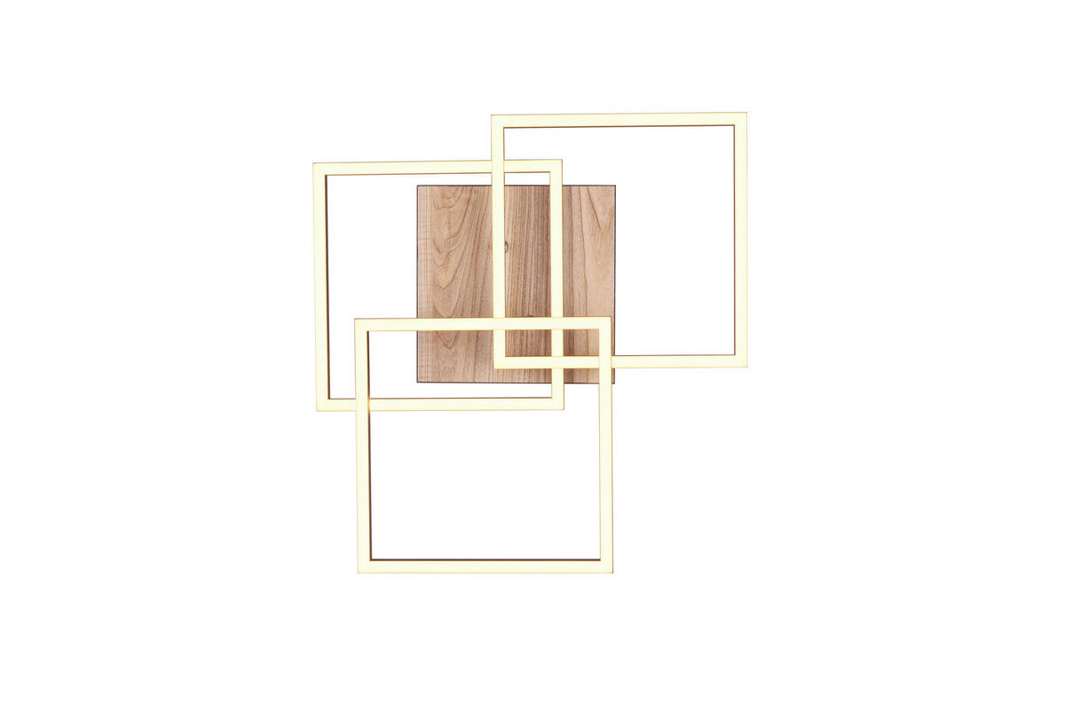 LED-DECKENLEUCHTE    39/42/10 cm  - Braun, Modern, Kunststoff (39/42/10cm)