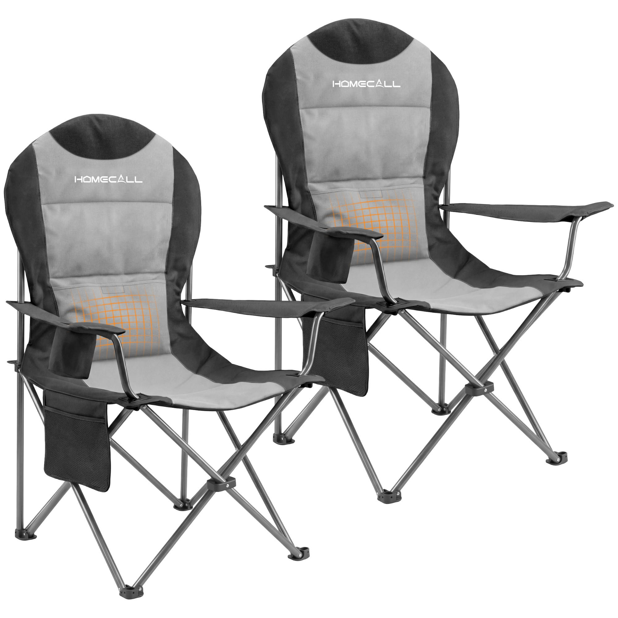 CAMPINGSESSEL - Silberfarben/Schwarz, Basics, Textil/Metall (84/110/60cm) - Modante