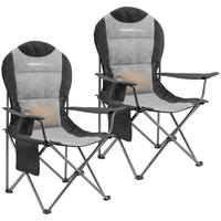 CAMPINGSESSEL - Silberfarben/Schwarz, Basics, Textil/Metall (84/110/60cm) - Modante