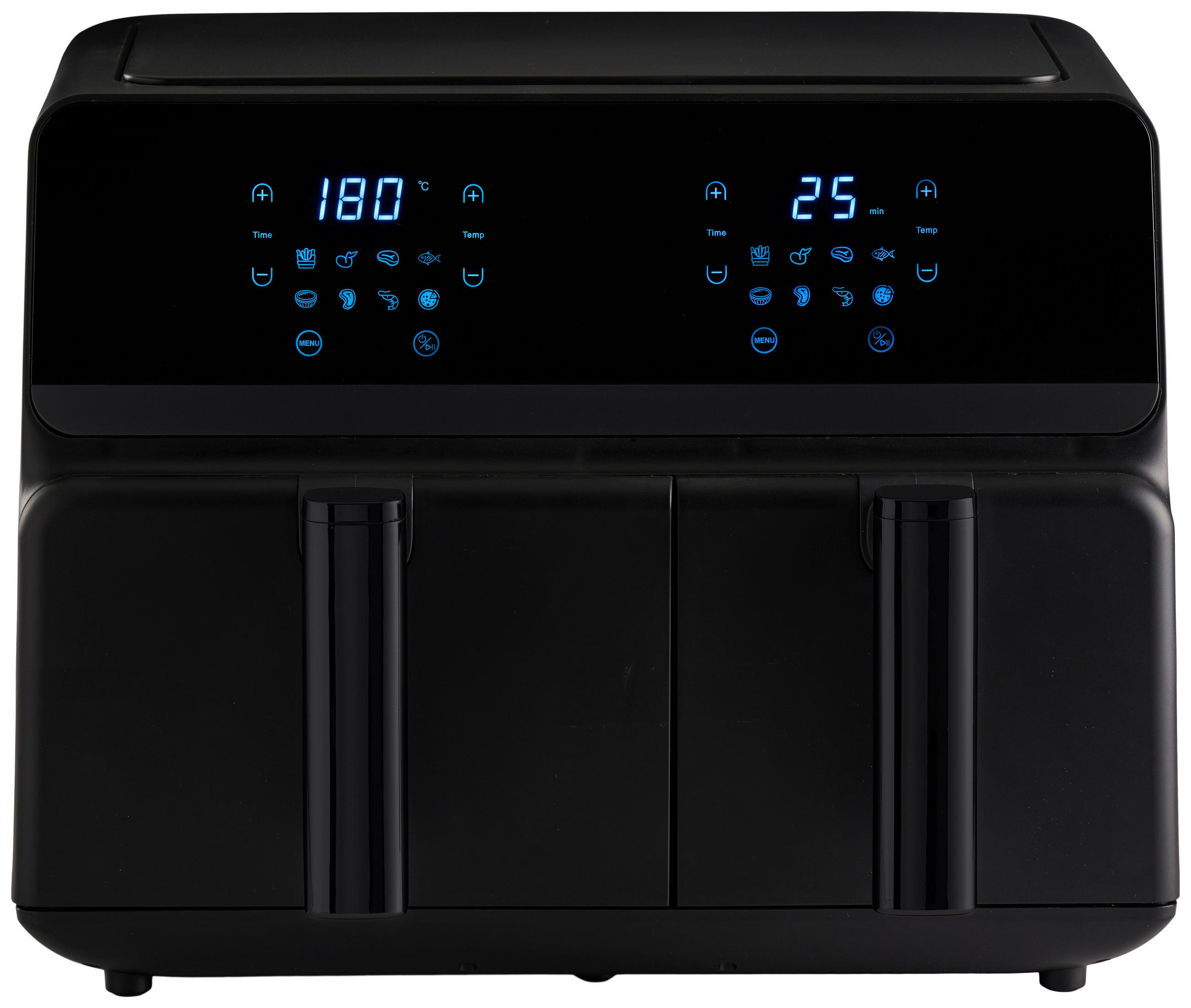 HEIßLUFTFRITTEUSE 3,5+5,5 L  - Schwarz, KONVENTIONELL, Kunststoff/Metall (40,2/35,2/43,2cm) - Atrigo