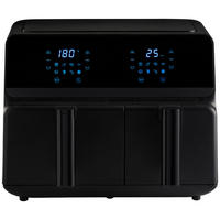 HEIßLUFTFRITTEUSE 3,5+5,5 L  - Schwarz, KONVENTIONELL, Kunststoff/Metall (40,2/35,2/43,2cm) - Atrigo