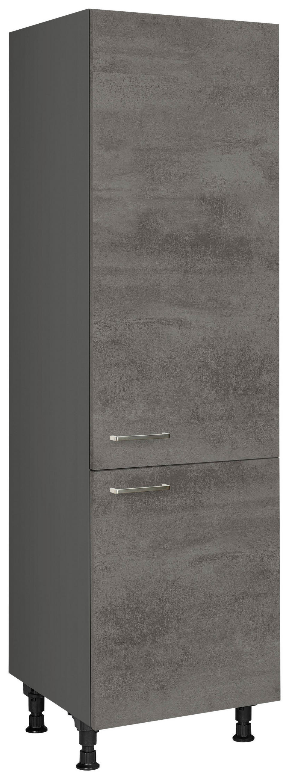 GERÄTEUMBAUSCHRANK 60/216,6/58 cm in Schieferfarben - Schieferfarben/Edelstahlfarben, MODERN, Holzwerkstoff/Metall (60/216,6/58cm) - Nobilia