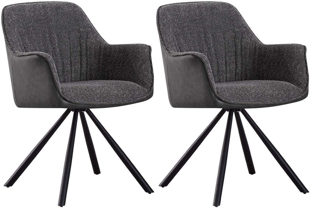 Armlehnstuhl - 2er Set Serena drehbare Sitzfläche