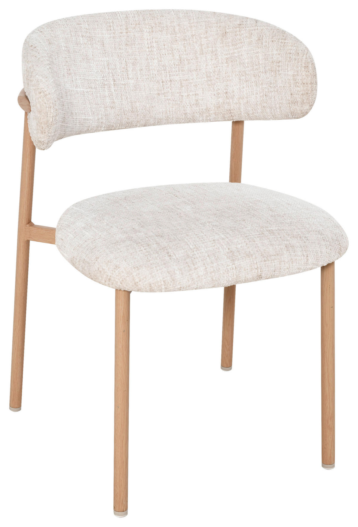 STUHL  in Eisen Leinenoptik Holz, Metall, Textil  - Eichefarben/Beige, Basics, Holz/Textil (55/80/57cm) - Livetastic