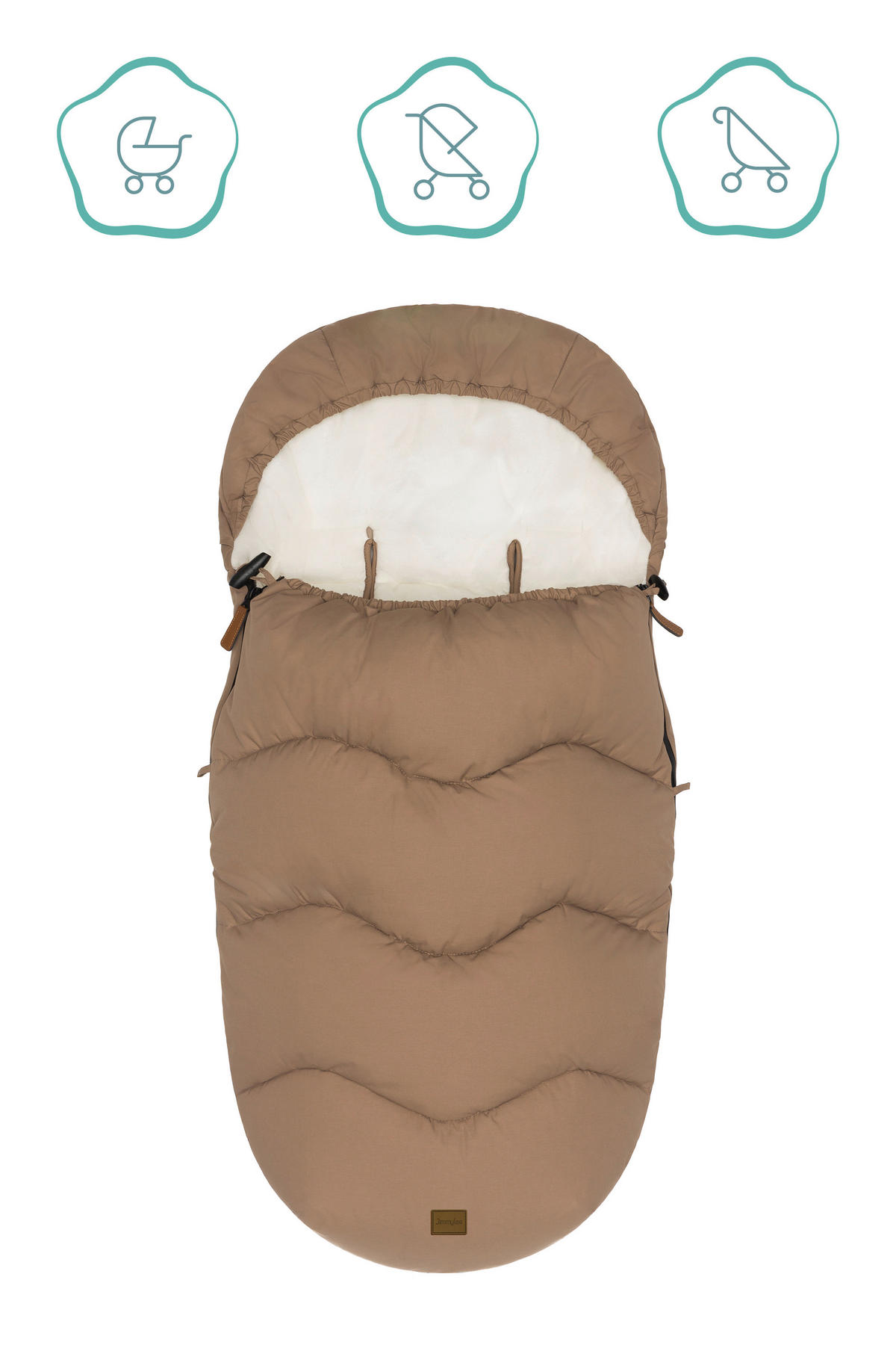 FUßSACK Ogre  - Braun, Basics, Kunststoff/Textil (53/105cm)