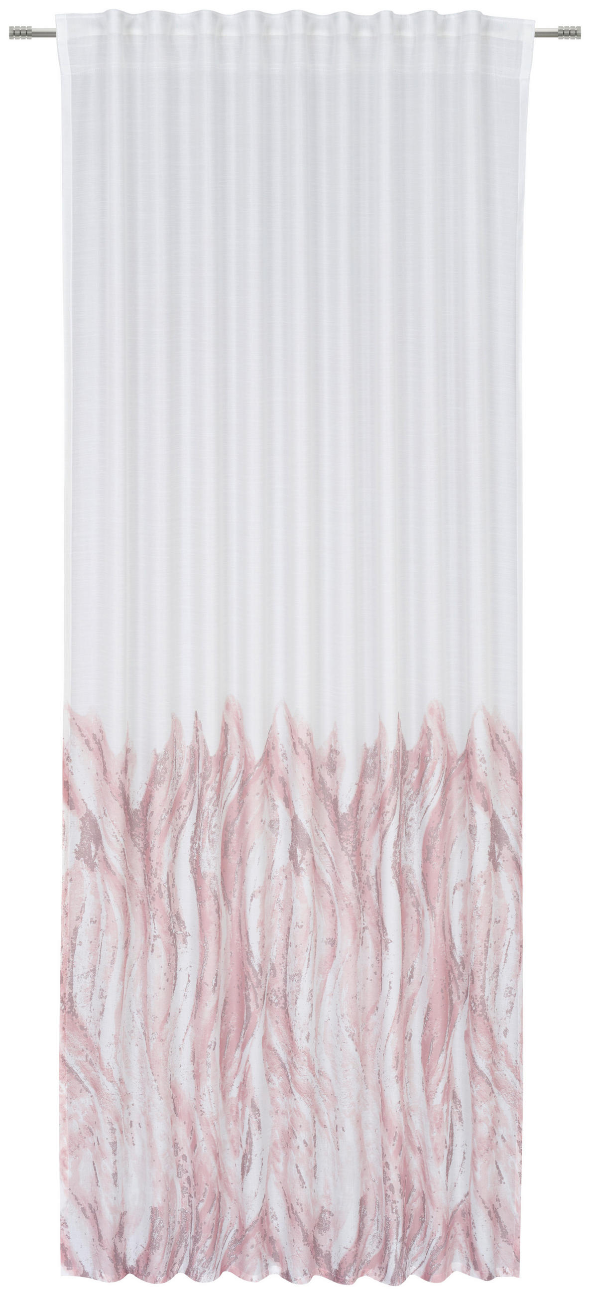 HOTOVÝ ZÁVĚS, poloprůhledné, 140/245 cm - pink/cappuccino, Basics, textil (140/245cm) - Esposa
