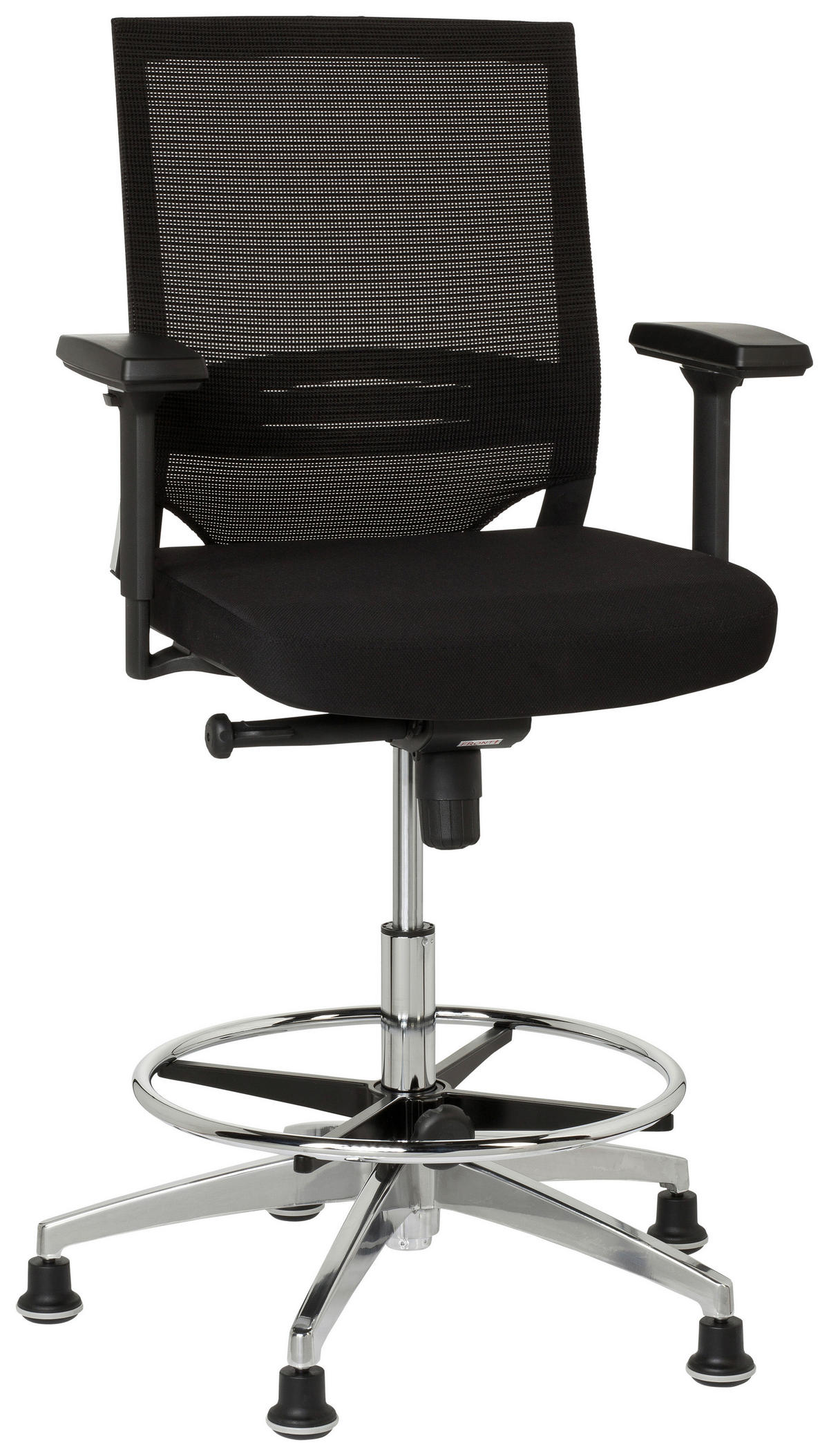 VRTLJIVI STOL tekstil, umetna masa črna  - srebrne barve/črna, Basics, kovina/umetna masa (57/129/45cm) - MID.YOU