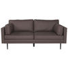 2-SITZER-SOFA in Braun, Schwarz  - Schwarz/Braun, Design, Textil/Metall (203/84/90cm) - Livetastic