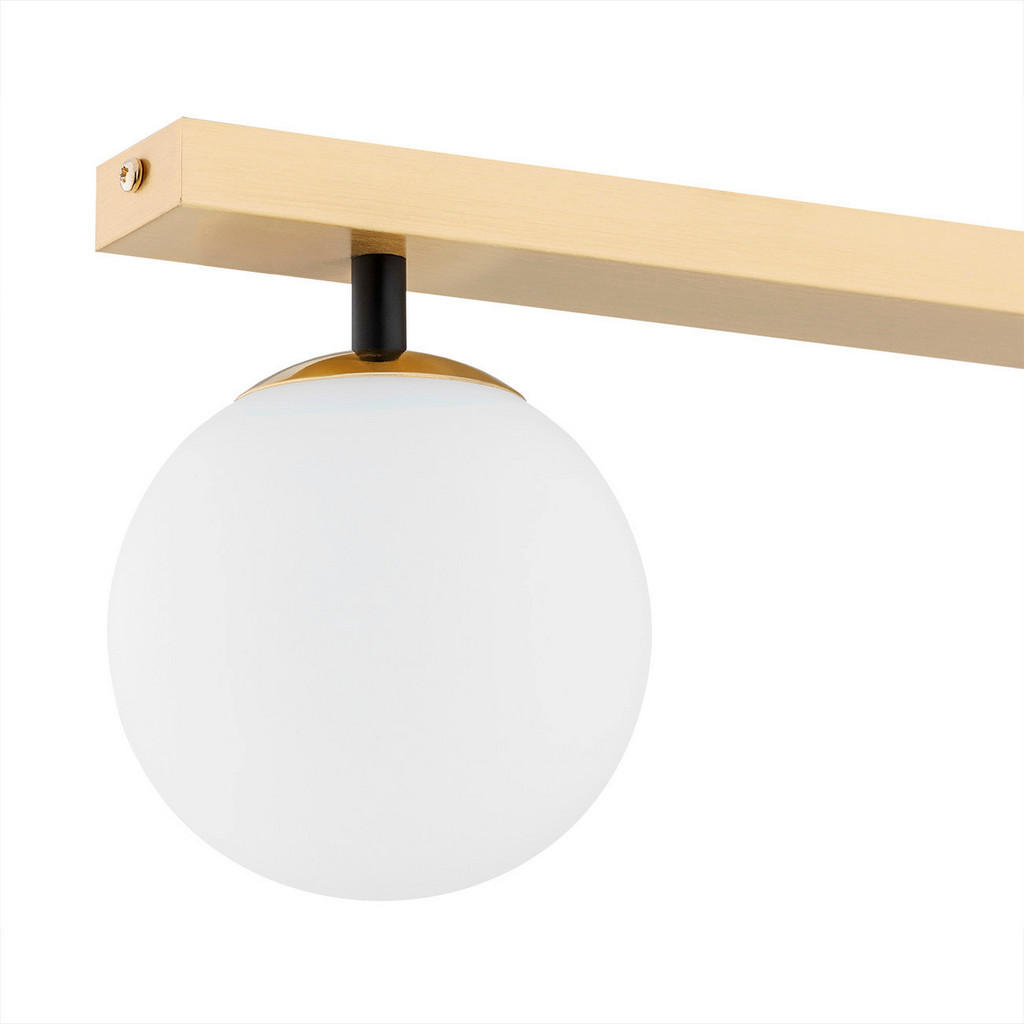 Thumbnail - Xxxl Deckenleuchte Argon Freemont, Weiß, Gold, Metall, Glas, Kugel,Kugel, 12x50x16.5 cm, CE, Lampen & Leuchten, Innenbel...