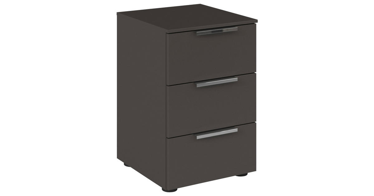 Rauch Möbel Noptieră, 40/61/42 cm, grafit, culoare crom