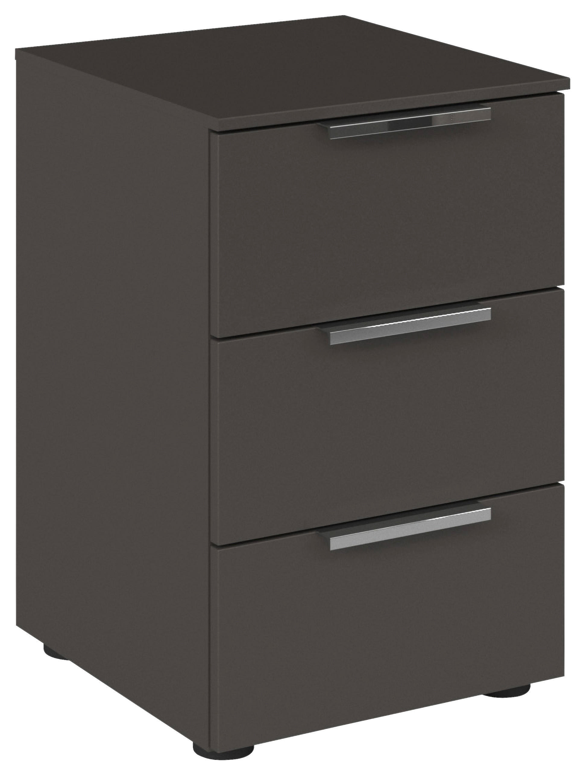 Rauch Möbel Nachtschrank Graphit, Chrom 40x61x42 cm