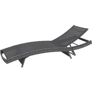 LEŽALJKA VRTNA - siva/crna, Design, metal/tekstil (203/38/69cm) - Ambia Garden