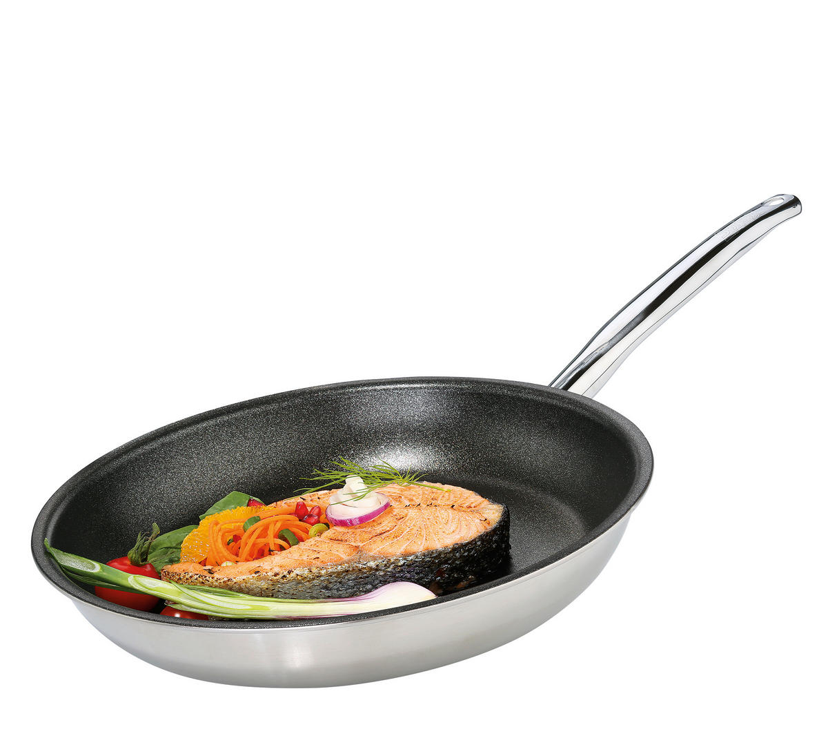 BRATPFANNE VULCANO ILAG®-Antihaftbeschichtung  - Silberfarben, Basics, Metall (24/4cm) - Spring