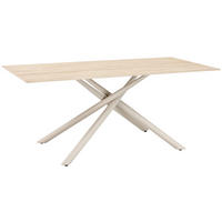 ESSTISCH rechteckig Beige  - Beige, MODERN, Stein/Metall (180/76/90cm) - MID.YOU