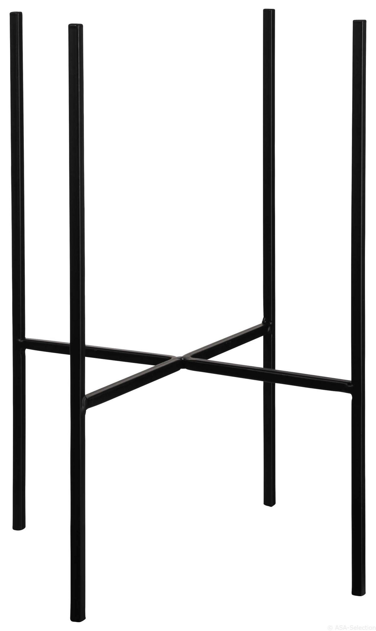 BLUMENSTÄNDER Metall  - Schwarz, Basics, Metall (21,8/21,8/40,5cm) - ASA