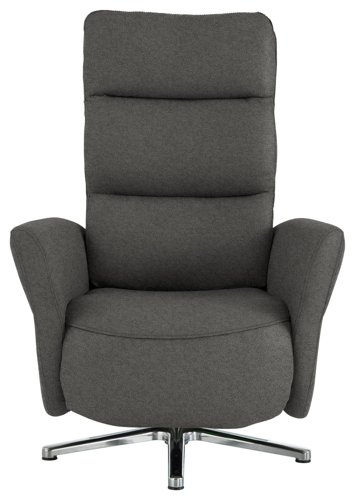 RELAXSESSEL Textil Grau  - Chromfarben/Grau, Design, Textil/Metall (78/113/83cm) - Beldomo Speed