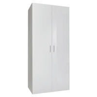 MEHRZWECKSCHRANK 80/185/54 cm  in Weiß  - Chromfarben/Weiß, KONVENTIONELL, Holzwerkstoff/Kunststoff (80/185/54cm) - Xora