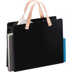 ZEITUNGSSTÄNDER 30/25-35,3/10 cm  - Messingfarben/Schwarz, Basics, Metall (30/25-35,3/10cm) - Xora