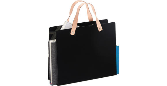 ZEITUNGSSTÄNDER 30/25-35,3/10 cm  - Messingfarben/Schwarz, Basics, Metall (30/25-35,3/10cm) - Xora