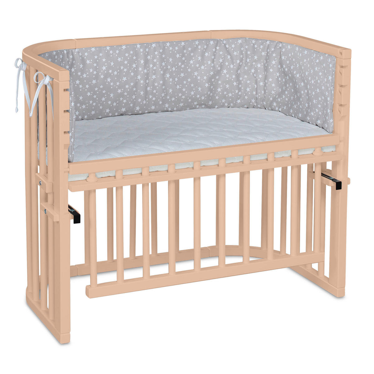 BEISTELLBETT 96/56,50/79 cm  - Beige, Basics, Holz (96/56,50/79cm) - Babybay