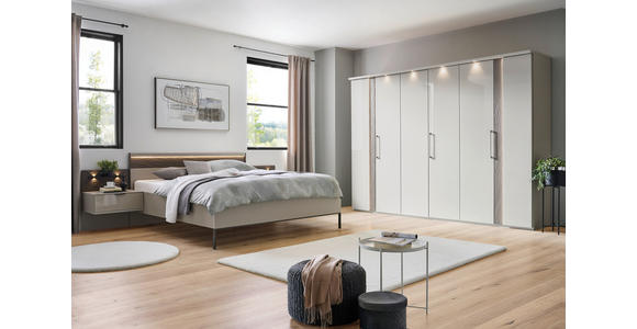 DREHTÜRENSCHRANK in Grau - Chromfarben/Grau, Design, Glas/Holzwerkstoff (300/216/59cm) - Dieter Knoll