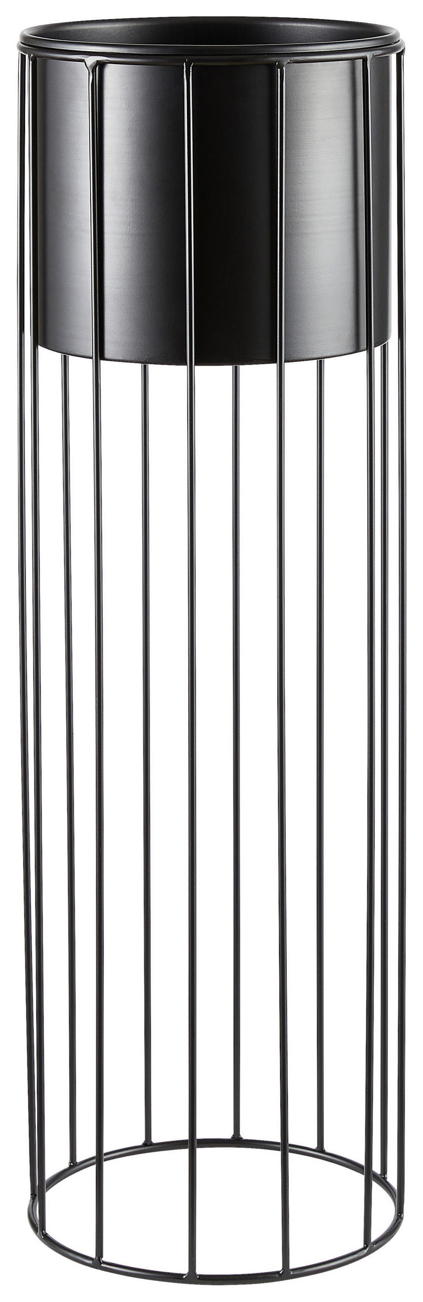 PFLANZTOPF   - Schwarz, LIFESTYLE, Metall (22,5/70cm) - Ambia Home