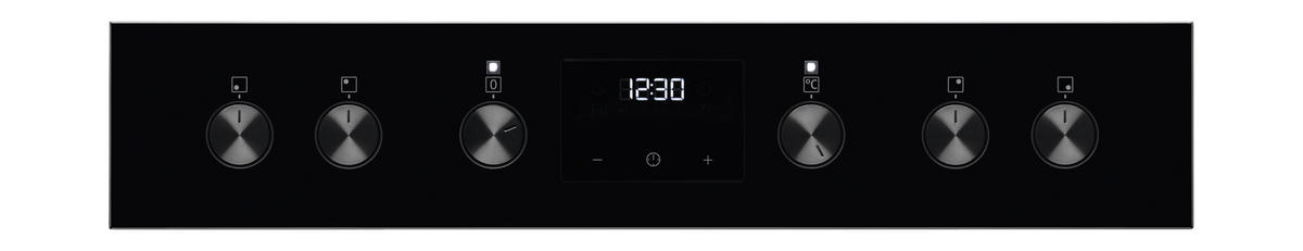 HERDSET ELXH3K1  - Edelstahlfarben/Schwarz, Basics, Glas/Metall (59,5/59,8/54,8cm) - Electrolux