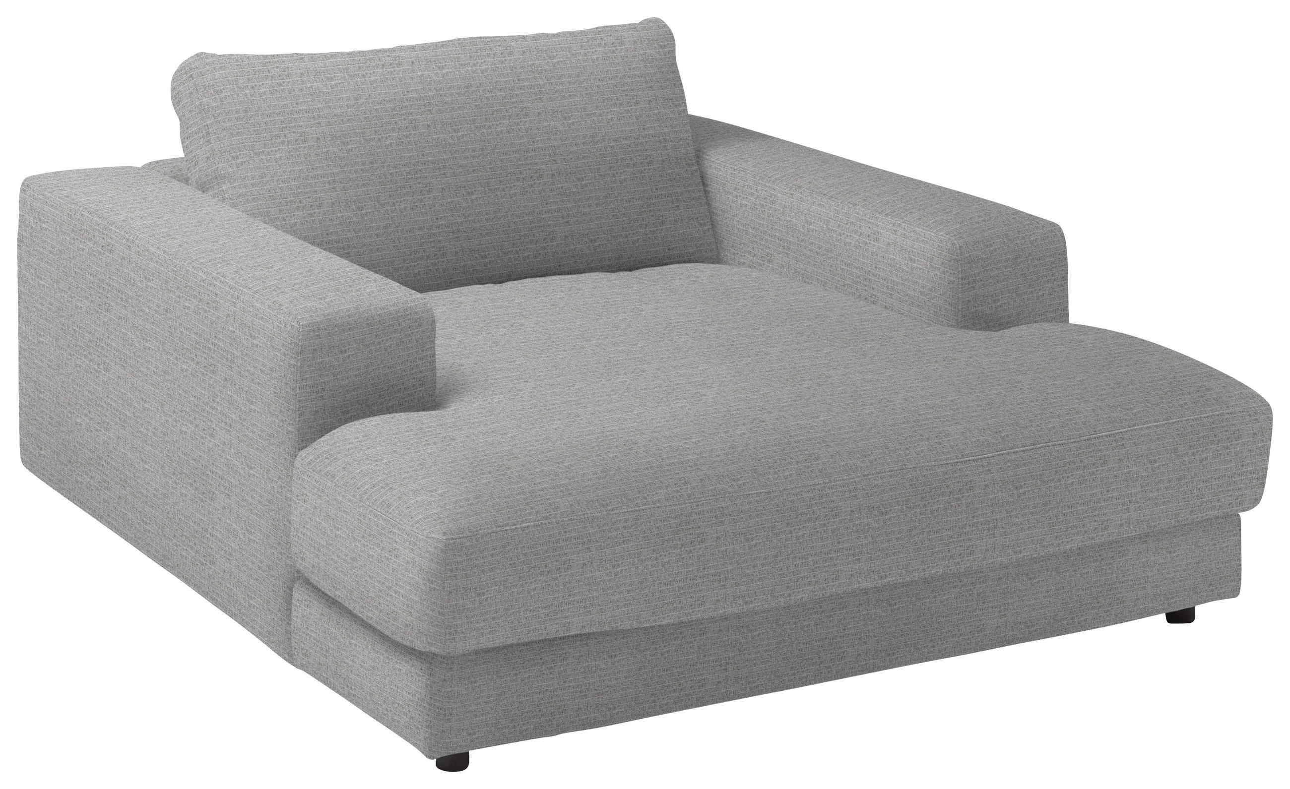 XXL-SESSEL in Chenille Grau  - Schwarz/Grau, Design, Kunststoff/Textil (150/86/170cm) - Lomoco