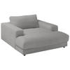 XXL-SESSEL in Chenille Grau  - Schwarz/Grau, Design, Kunststoff/Textil (150/86/170cm) - Lomoco