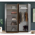 KLEIDERSCHRANK  in Graphitfarben, Eichefarben  - Eichefarben/Schwarz, KONVENTIONELL, Holzwerkstoff/Kunststoff (200/210/53cm) - Carryhome