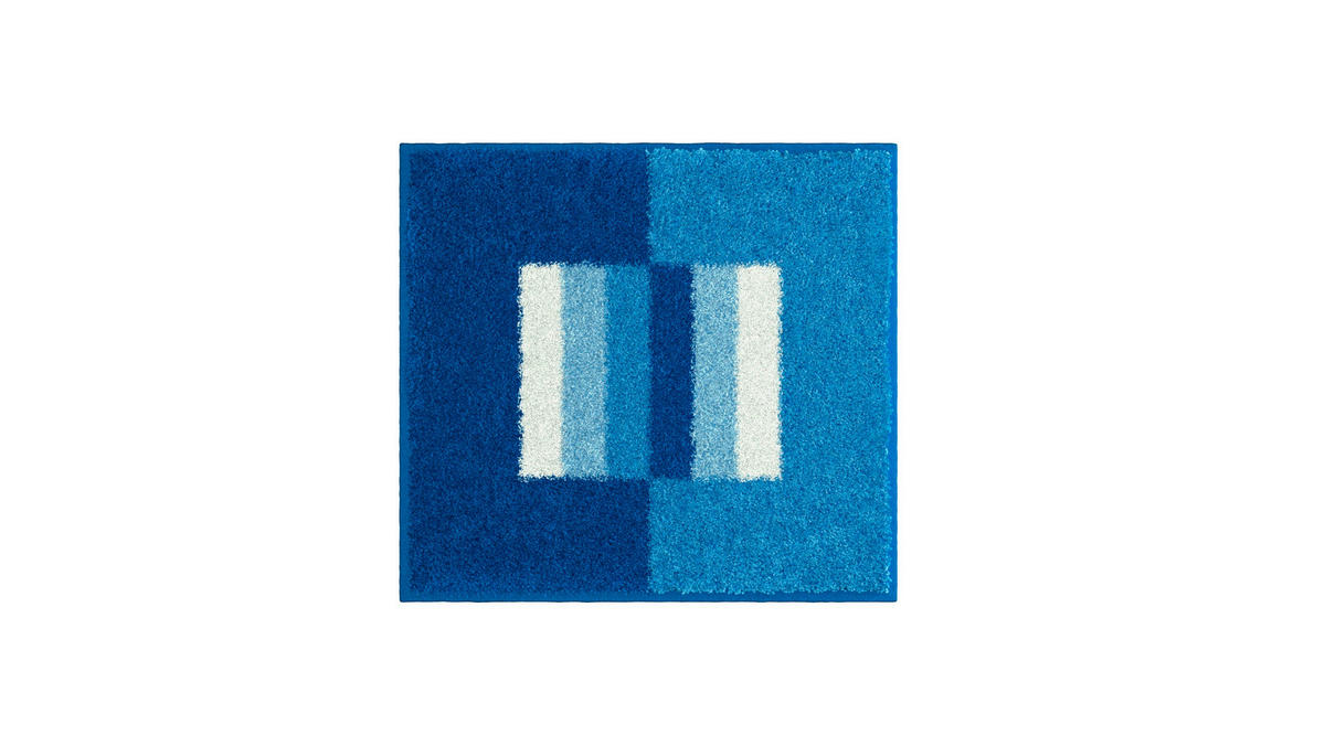 PŘEDLOŽKA K BIDETU, 40/50 cm - modrá, Basics, textil/plast (40/50cm) - Grund