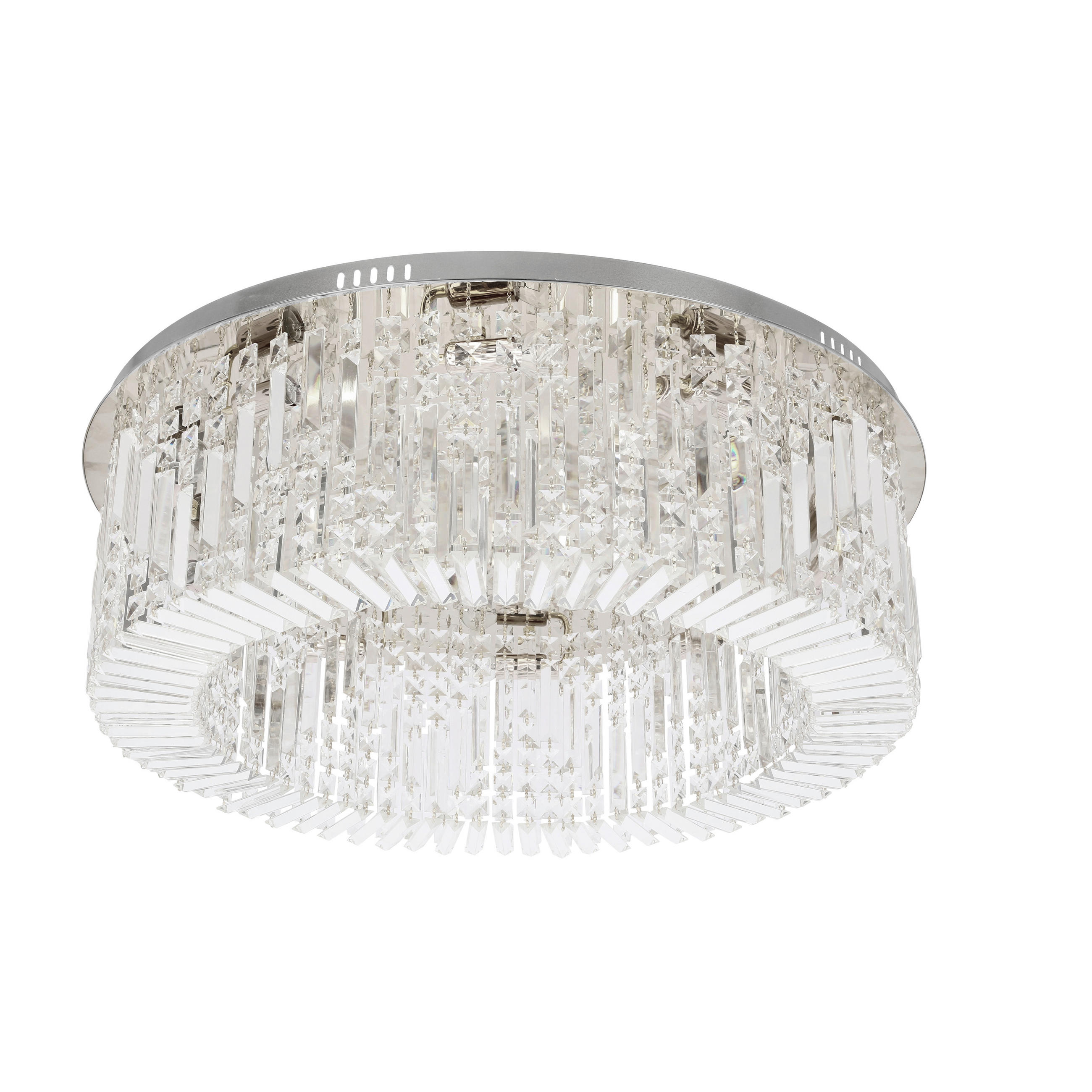 DECKENLEUCHTE    85/85/28 cm  - Chromfarben, KONVENTIONELL, Glas/Metall (85/85/28cm)