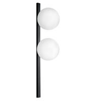 WANDLEUCHTE Luce Ambiente e Design 14/60 cm   - Schwarz/Weiß, KONVENTIONELL, Glas/Metall (14/60cm)