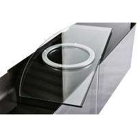 TV-FORGÓLAP átlátszó, alumíniumszínű  - alumíniumszínű/átlátszó, Design, Üveg/fém (90/2,5/38cm) - Xora