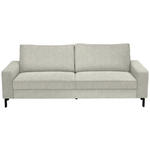 3-SITZER-SOFA in Flachgewebe Naturfarben  - Schwarz/Naturfarben, Design, Textil/Metall (218/86/97cm) - Hom`in
