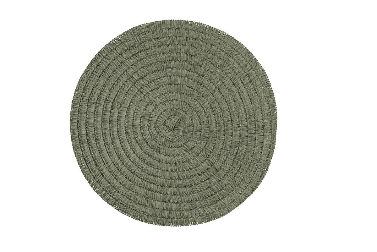 TISCHSET Kunststoff, Textil Olivgrün 38 cm  - Olivgrün, Basics, Kunststoff/Textil (38cm) - Pichler