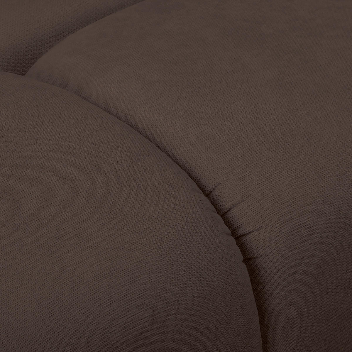 ECKSOFA in Mikrofaser Braun  - Silberfarben/Braun, Design, Textil/Metall (256/175cm) - Livetastic