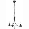 KRONLEUCHTER 58/100 cm   - Schwarz Hochglanz, KONVENTIONELL, Metall (58/100cm)