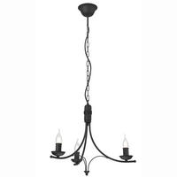 KRONLEUCHTER Lucy 58/100 cm   - Schwarz Hochglanz, KONVENTIONELL, Metall (58/100cm)