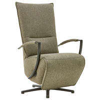 RELAXSESSEL in Textil Dunkelgrün  - Dunkelgrün/Schwarz, Design, Textil/Metall (66/110-114/84cm) - Moderano