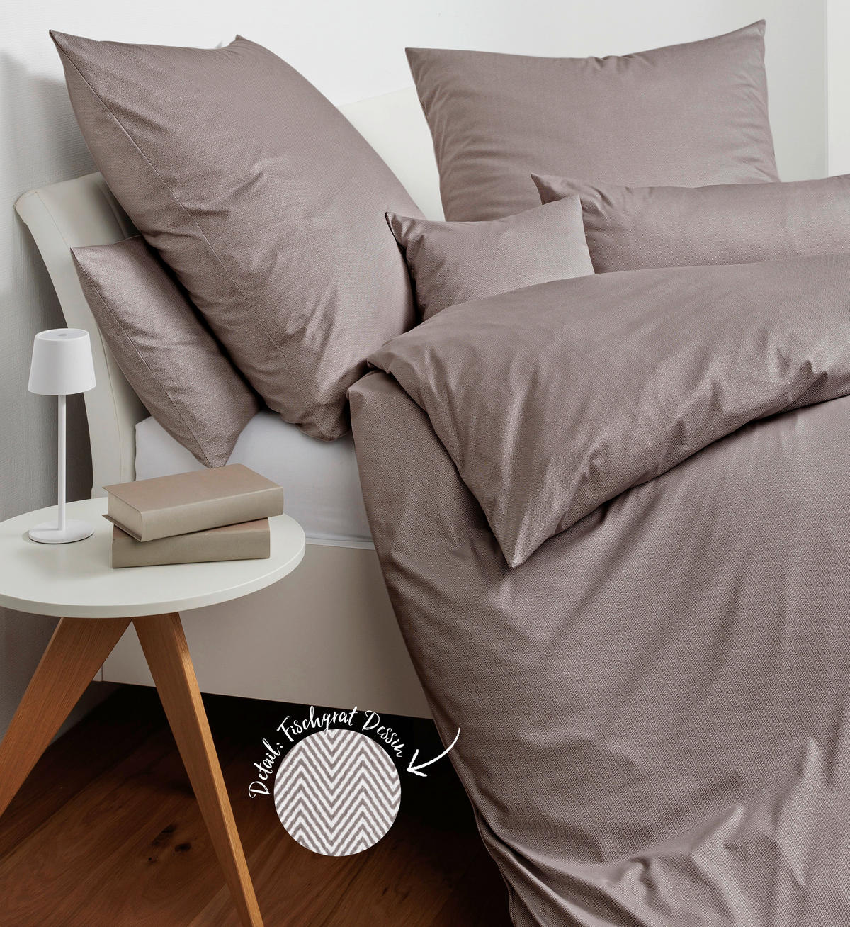 BETTWÄSCHE 155/200 cm  - Braun, Design, Textil (155/200cm) - Janine