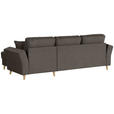 ECKSOFA in Flachgewebe Graubraun  - Eichefarben/Graubraun, KONVENTIONELL, Holz/Textil (265/159cm) - Carryhome