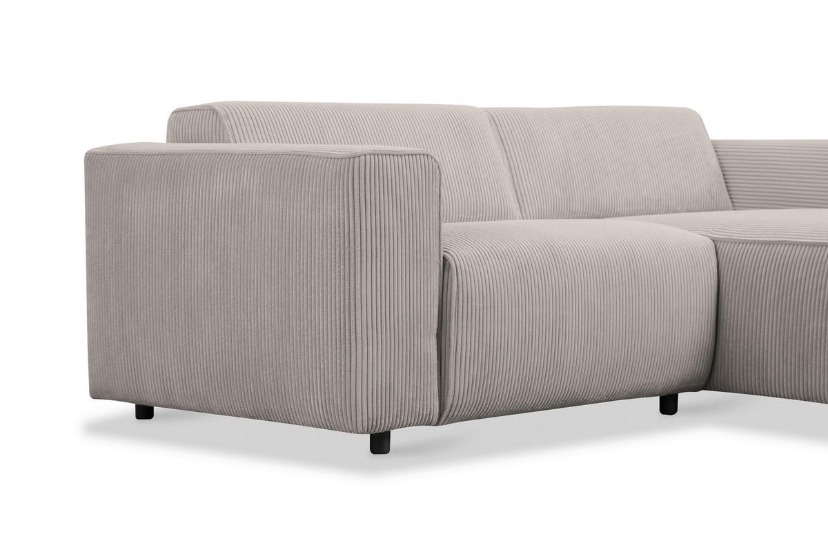 HÖRNSOFFA i manchester ljusgrå  - ljusgrå/svart, Design, textil/plast (234/161cm) - Livetastic