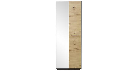 GARDEROBENSCHRANK 72/193/37 cm  - Eichefarben/Anthrazit, Design, Glas/Holz (72/193/37cm) - Dieter Knoll