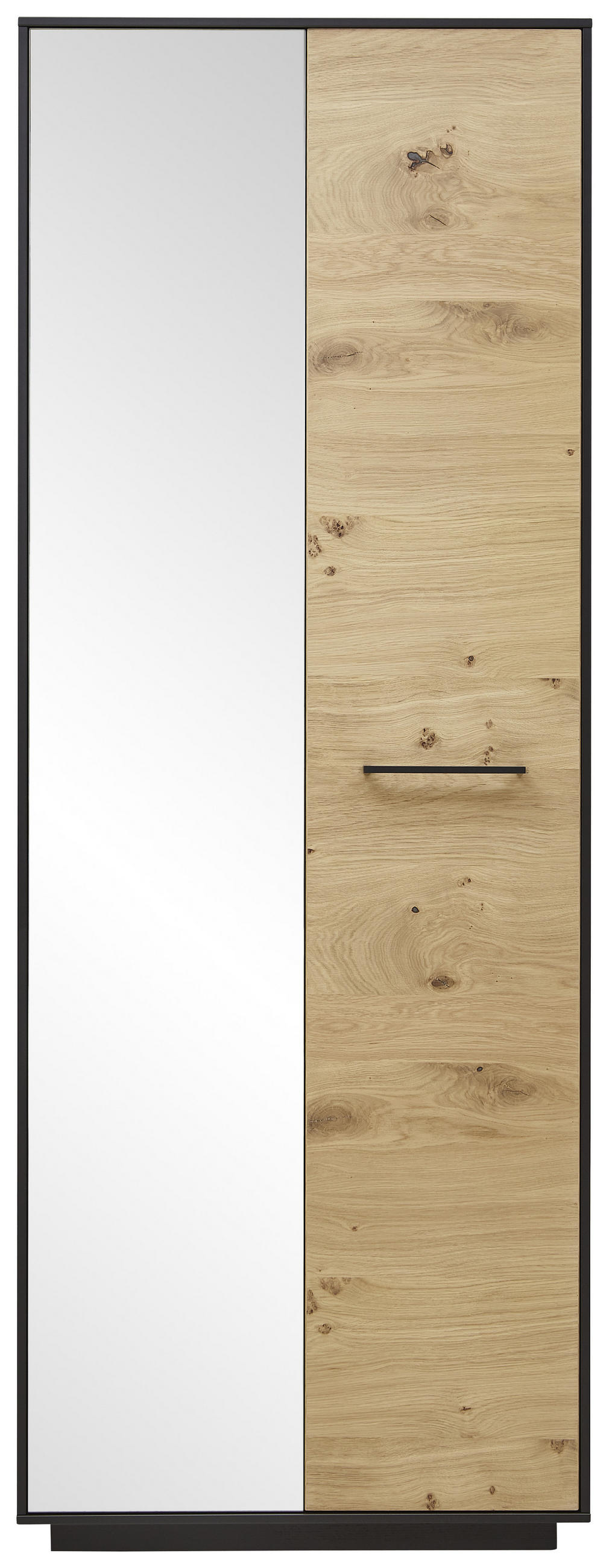 GARDEROBENSCHRANK 72/193/37 cm  - Eichefarben/Anthrazit, Design, Glas/Holz (72/193/37cm) - Dieter Knoll