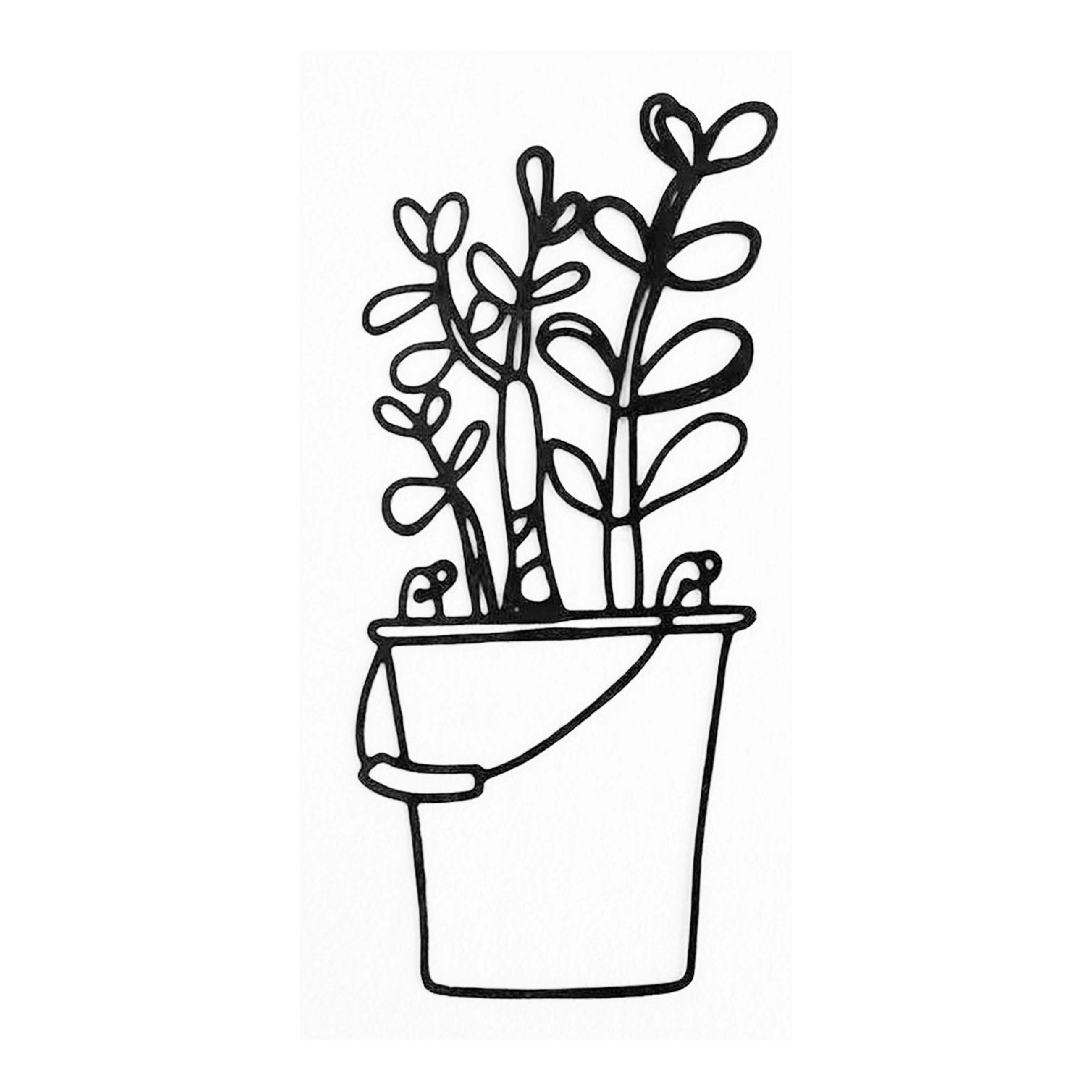 VÄGGDEKORATION  - svart, Basics, metall (18,5/40cm) - Ambia Home