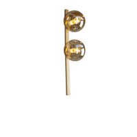 WANDLEUCHTE 60/14/16,5 cm   - Goldfarben/Bernsteinfarben, Design, Glas/Metall (60/14/16,5cm)