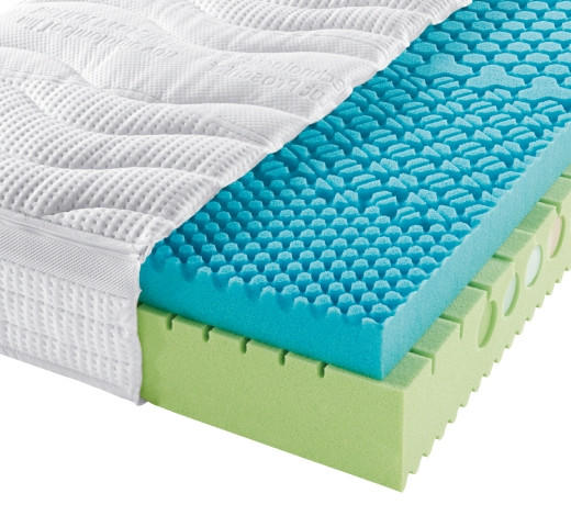 KALTSCHAUMMATRATZE 90/200 cm Höhe ca. 22 cm  - Creme/Weiß, Basics, Textil (90/200cm) - Physiosleep