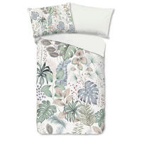 WENDEBETTWÄSCHE Good Morning Renforcé 140/200 cm  - Salbeigrün/Multicolor, Design, Textil (140/200cm)