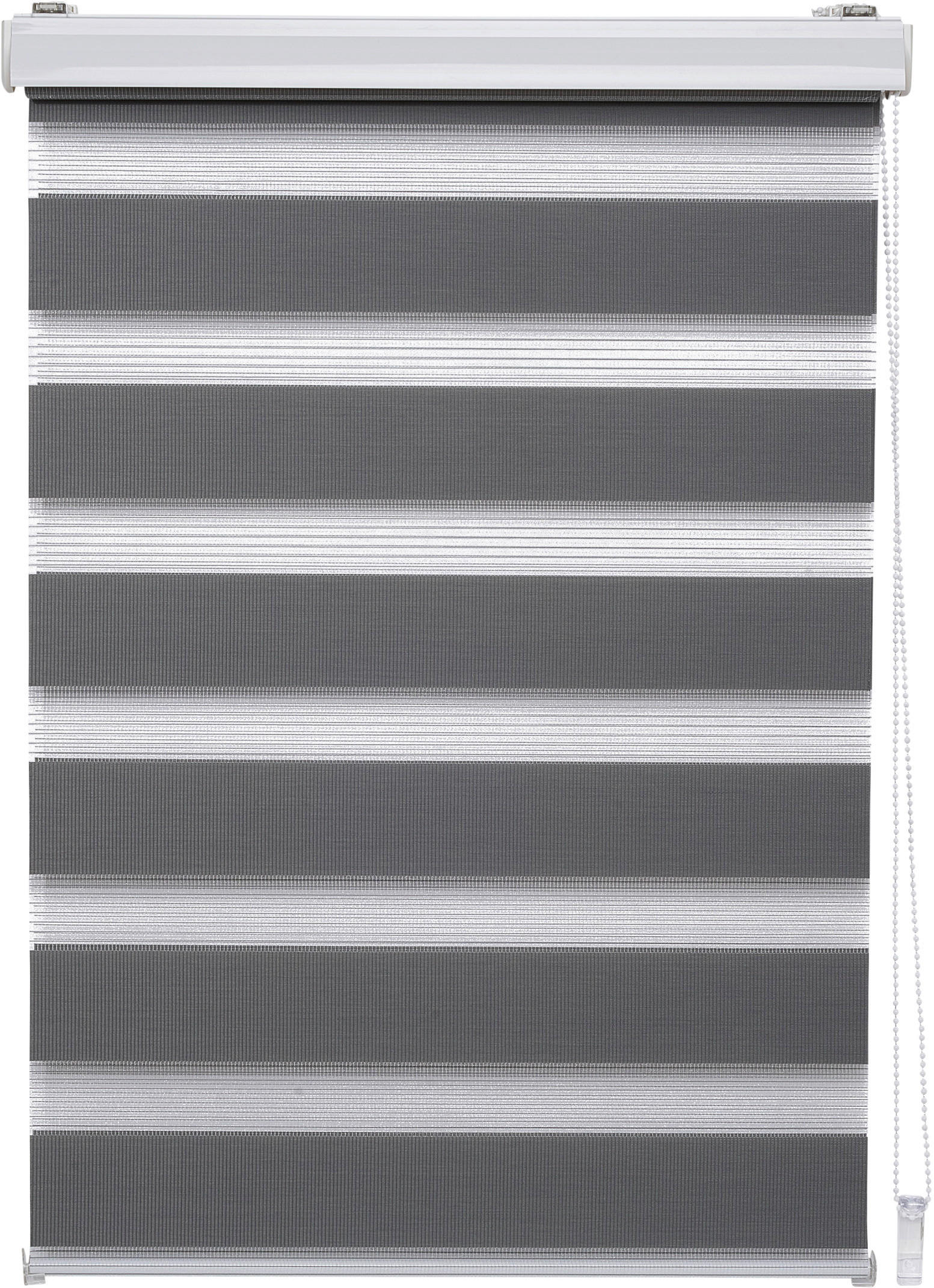 DOPPELROLLO  halbtransparent     - Grau, Basics, Textil (60/150/6cm) - Homeware